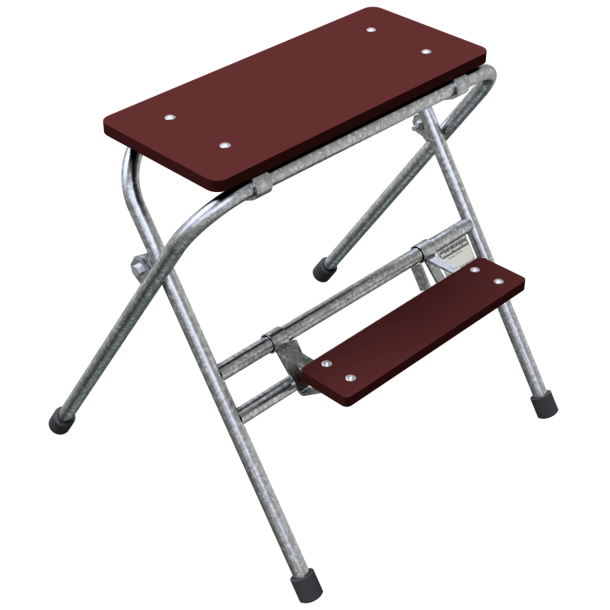 Builder's steps | galvanized, 2 steps | Width: 0.60 mHeight: 0.70 m